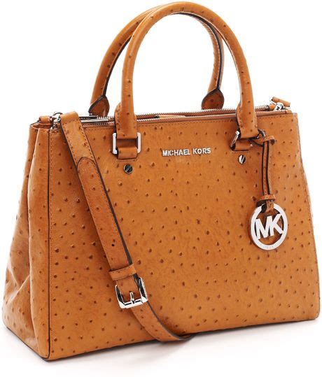 michael kors bedford large satchel vintage ostrich|michael michael kors handbag bedford ostrich tote .